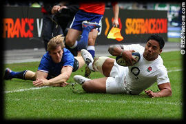 France England Manu Tuilagi try Aurelien Rougerie
